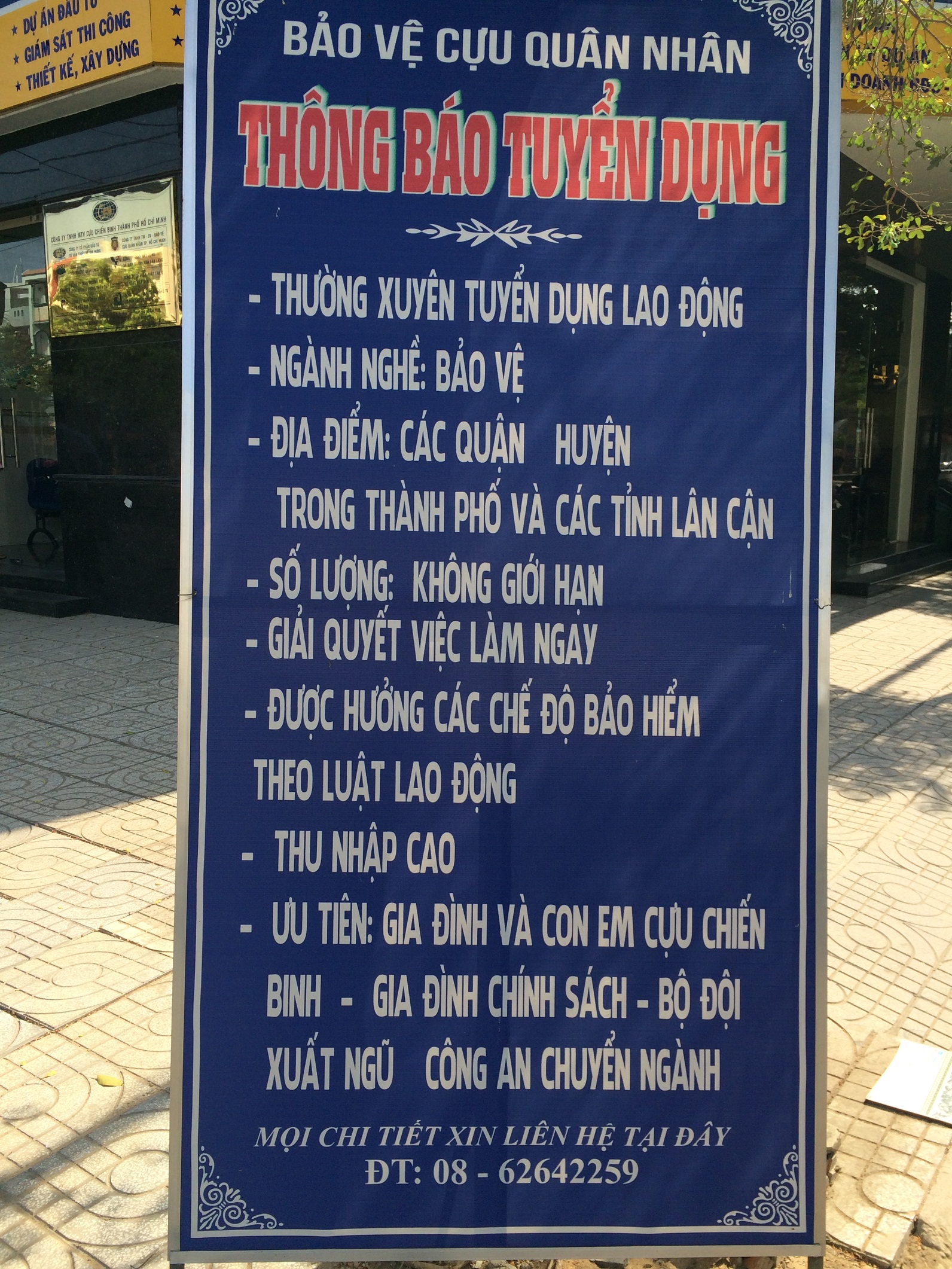 Tuyển dụng nhân viên Bảo vệ.